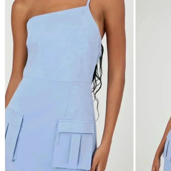 💥F21 one shoulder blue dress - Picture 3 of 12